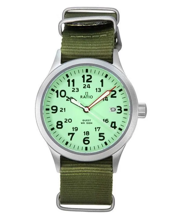 Ratio Quest Men's Field Watch Sapphire Nylon Strap Quartz RTQ015 100M Lewis And Clark Edition