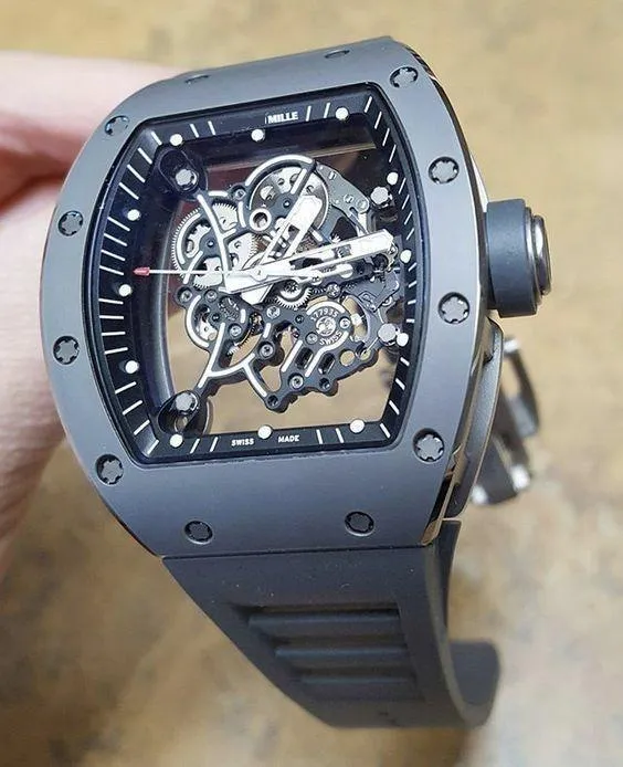 Replica Richard Mille - 0055 Bubba Watson "Black Edition", Skeleton Dial