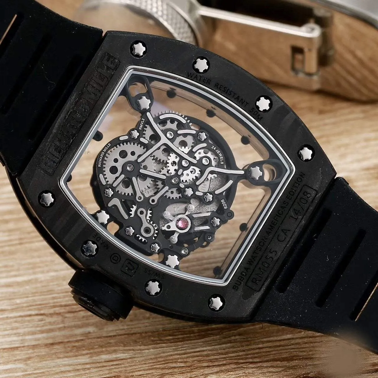 Replica Richard Mille - 0055 Bubba Watson "Black Edition", Skeleton Dial