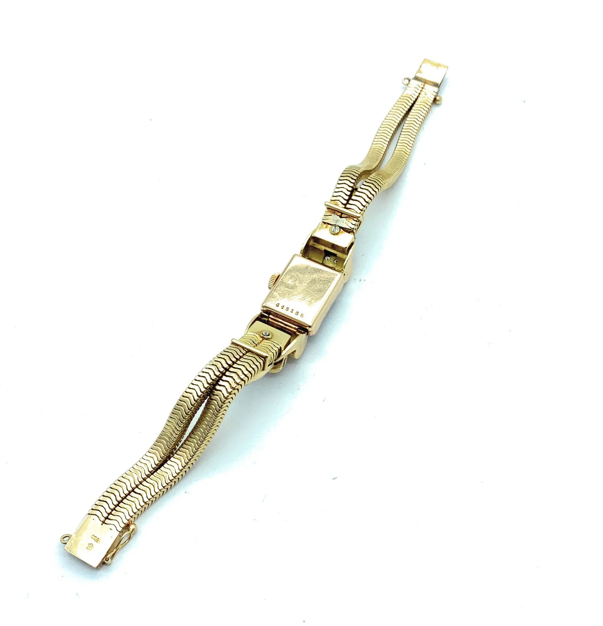 Retro EBEL Fab Suisse 18K Yellow Gold, Ruby & Diamond Ladies Watch