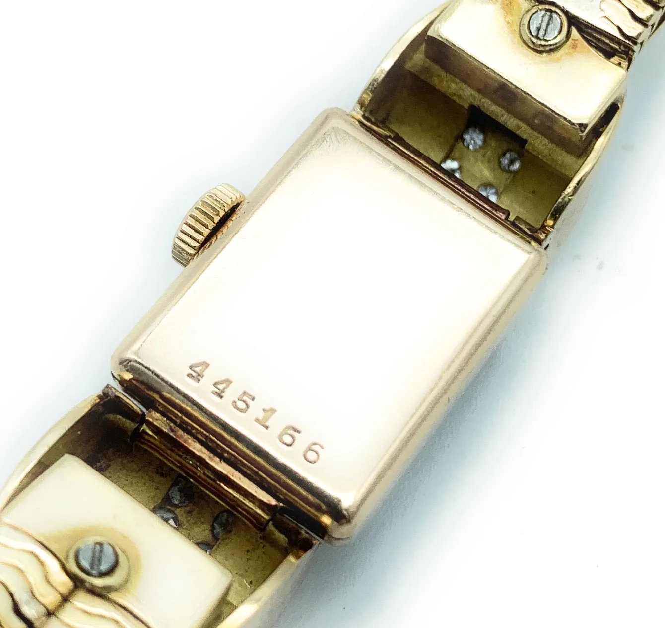 Retro EBEL Fab Suisse 18K Yellow Gold, Ruby & Diamond Ladies Watch