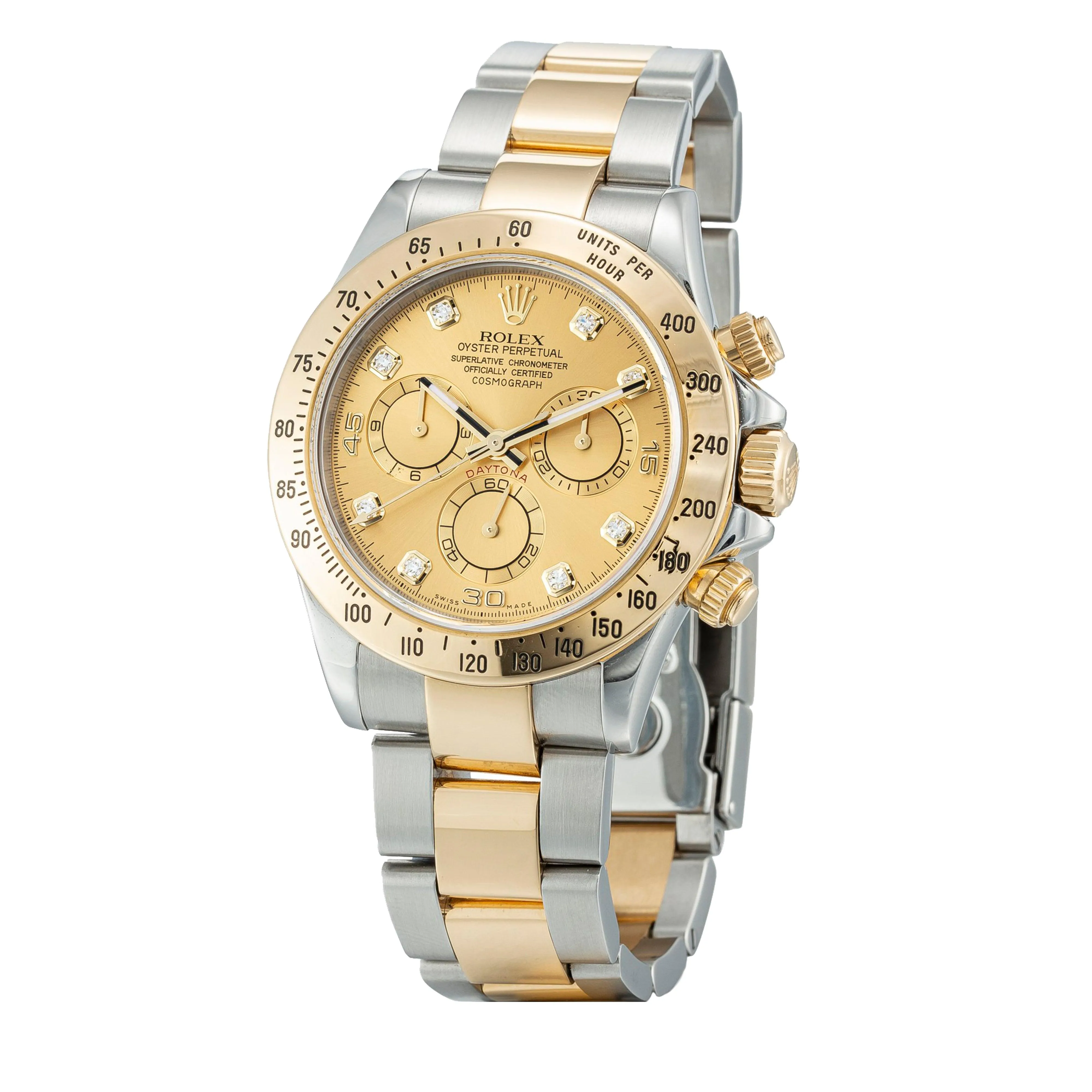 Rolex 116523 Daytona - Champagne Diamond Dial