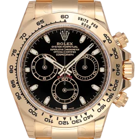 Rolex Cosmograph Daytona 18ct Yellow Gold Black Dial 116508