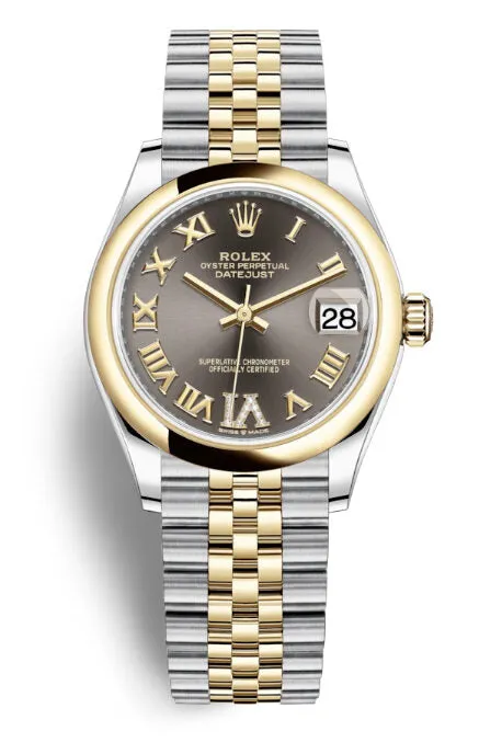 Rolex Datejust 31 Dark Grey Dial Steel and 18kt Yellow Gold Jubilee Watch 278243GYRDJ