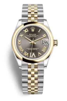 Rolex Datejust 31 Dark Grey Dial Steel and 18kt Yellow Gold Jubilee Watch 278243GYRDJ