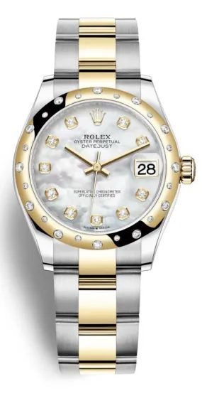 Rolex Datejust 31 Mother of Pearl Diamond Dial Automatic Ladies Steel and 18kt Yellow Gold Oyster Watch 278343DGYDO 278343MDO