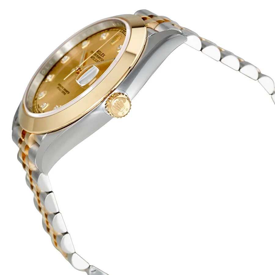 Rolex Datejust 41 Champagne Diamond Dial Steel and 18K Yellow Gold Jubilee Men's Watch 126303CDJ