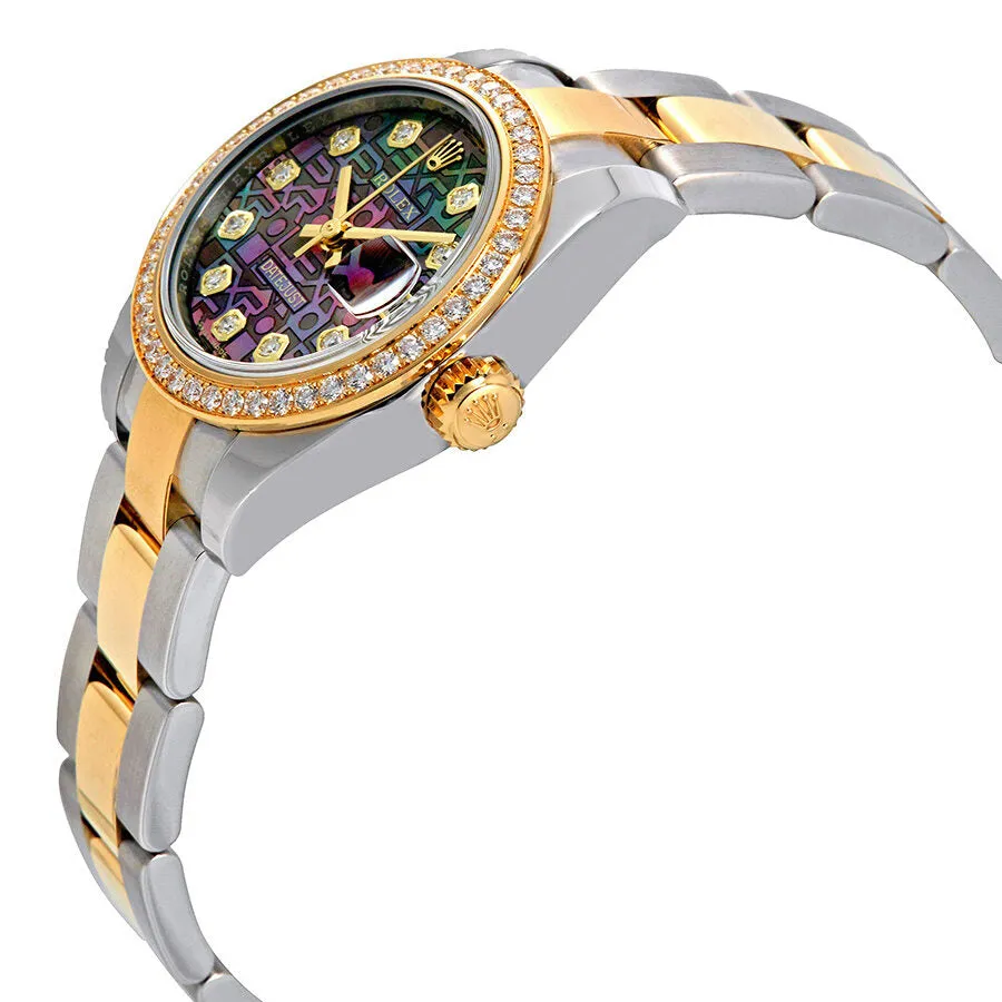 Rolex Datejust Black Mother of Pearl Jubilee Diamond Dial Automatic Ladies Oyster Watch 179383BKJMDO