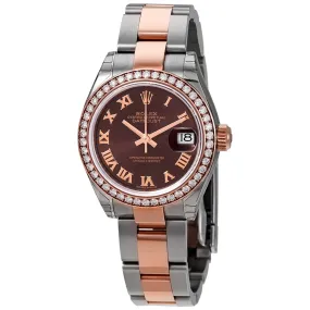 Rolex Datejust Chocolate Dial Automatic Ladies Steel and 18K Everose Gold Oyster Watch 279381CHRO