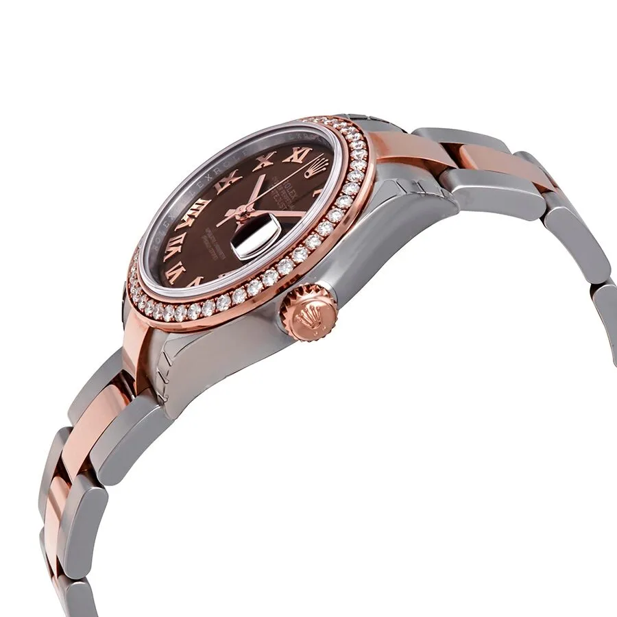 Rolex Datejust Chocolate Dial Automatic Ladies Steel and 18K Everose Gold Oyster Watch 279381CHRO