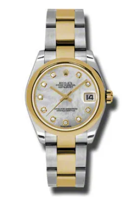 Rolex Datejust Lady 31 Mother of Pearl Dial Stainless Steel and 18K Yellow Gold Oyster Bracelet Automatic Watch 178243MDO