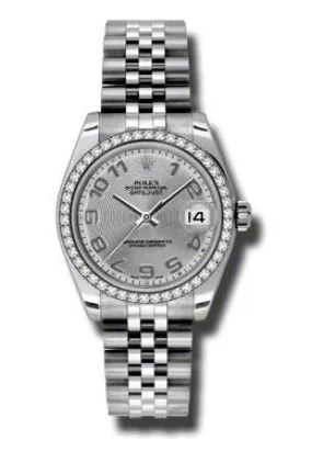 Rolex Datejust Lady 31 Silver Concentric Dial Stainless Steel Jubilee Bracelet Automatic Watch 178384SCAJ