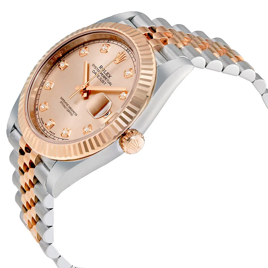 Rolex Datejust Sundust Diamond Dial Steel and 18 Everose Gold Men's Watch 126331SNDJ