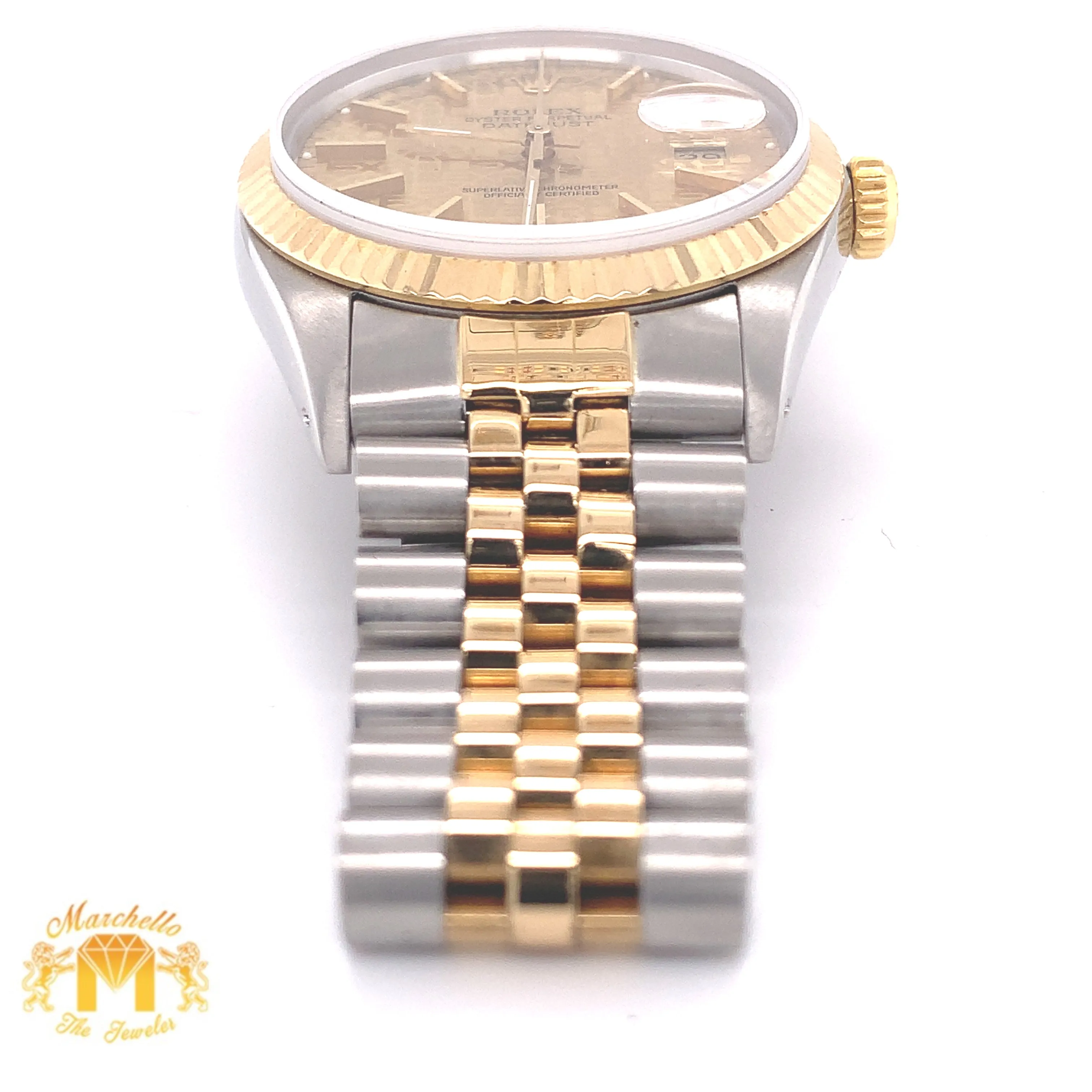 Rolex Datejust Watch with Two-tone Jubilee Bracelet (36 mm, quick set, jubilee dial)