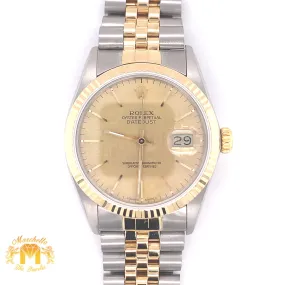 Rolex Datejust Watch with Two-tone Jubilee Bracelet (36 mm, quick set, jubilee dial)