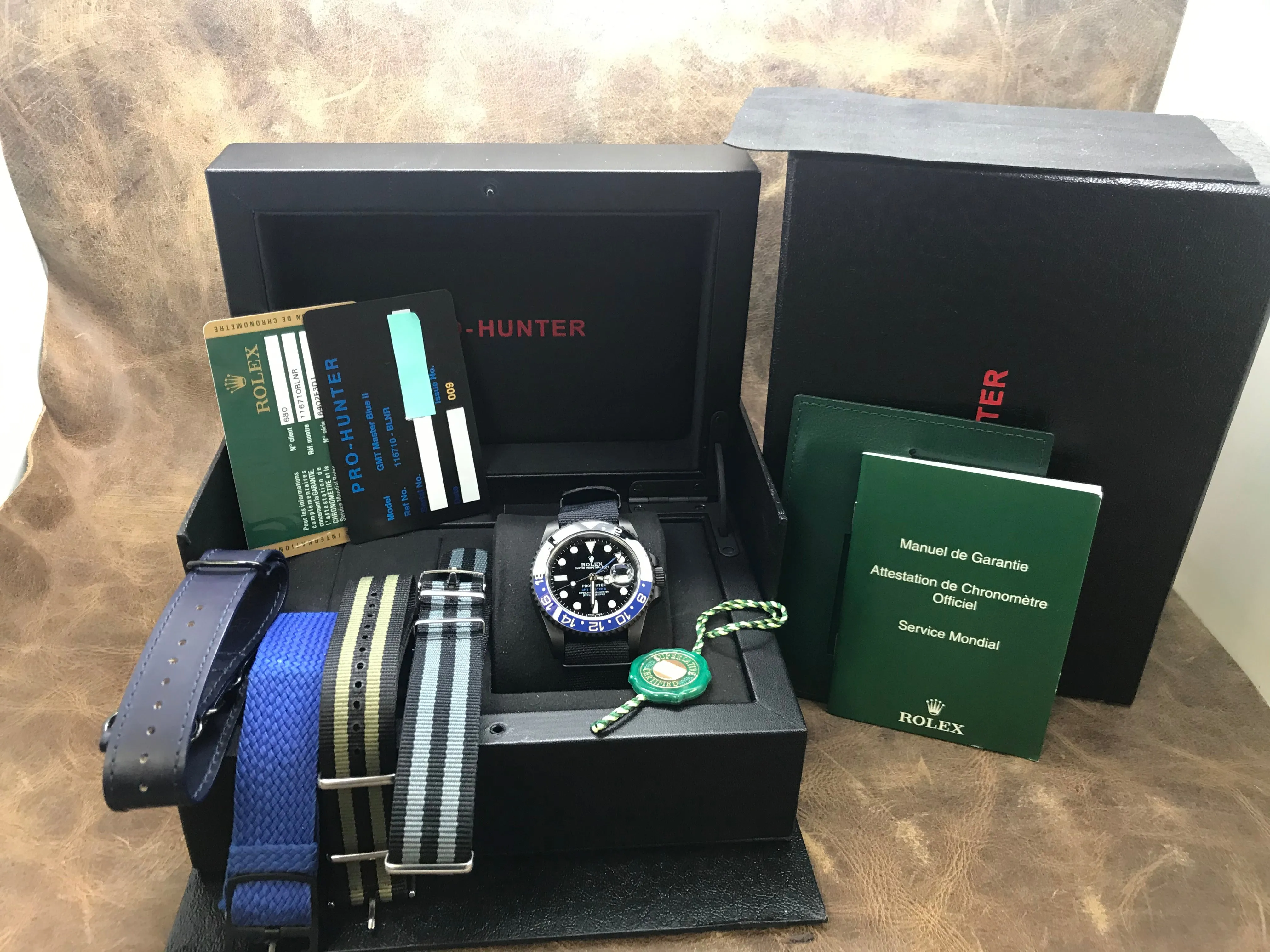 Rolex GMT Master II Pro Hunter Batman 116710BLNR Black Dial Automatic Men's Watch