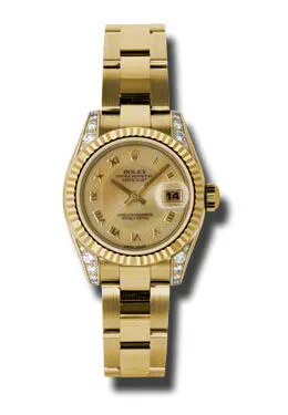 Rolex Lady Datejust 26 Champagne Mother of Pearl Dial 18K Yellow Gold Oyster Bracelet Automatic Watch 179238CMRO