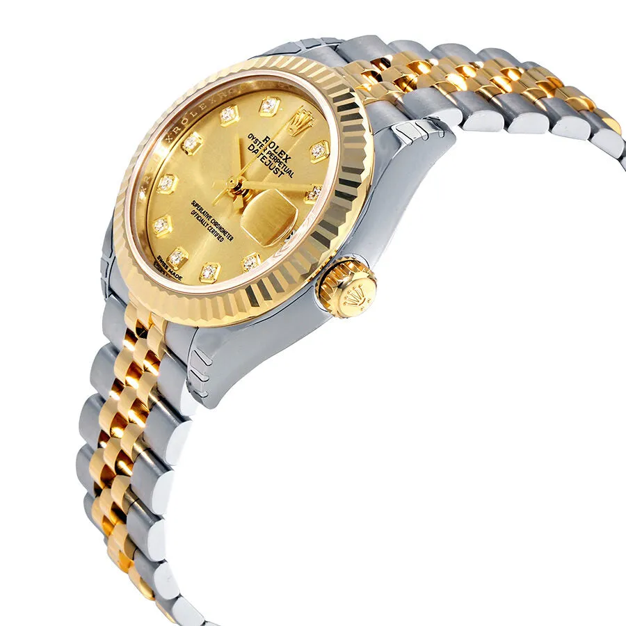 Rolex Lady Datejust Champagne Diamond Dial Steel and 18K Yellow Gold Automatic Watch 279173CDJ