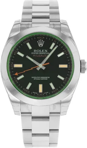 Rolex New Milgauss 116400 Blue Green Steel 40mm 2019 Box/Paper/5YrWarranty #RL67