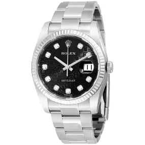 Rolex Oyster Perpetual 36 mm Black Dial Stainless Steel Bracelet Automatic Men's Watch 116234BKJDO