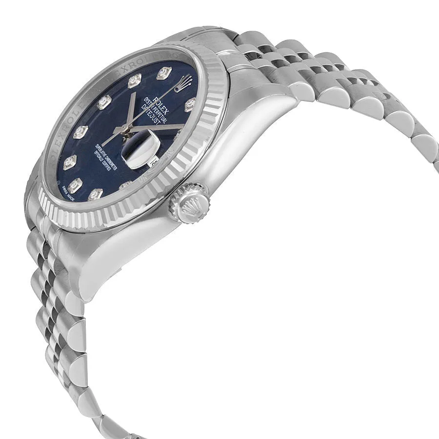 Rolex Oyster Perpetual 36 mm Blue Dial Stainless Steel Jubilee Bracelet Automatic Men's Watch 116234BLDJ