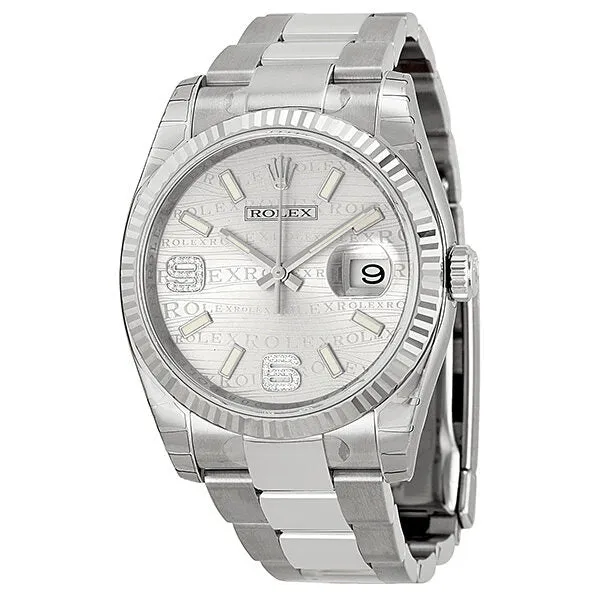 Rolex Oyster Perpetual 36 mm Silver Dial Stainless Steel Bracelet Automatic Watch 116234SJADO
