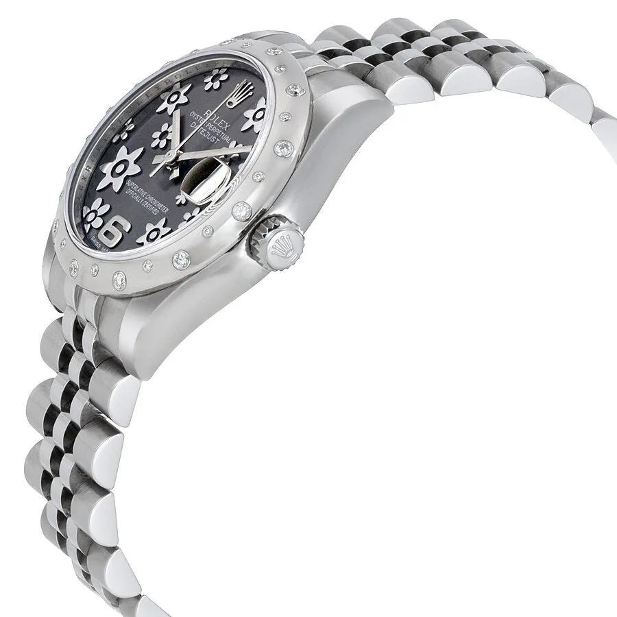 Rolex Oyster Perpetual Datejust 31 Floral Rhodium Dial Stainless Steel Jubilee Bracelet Automatic Ladies Watch 178344RFJ