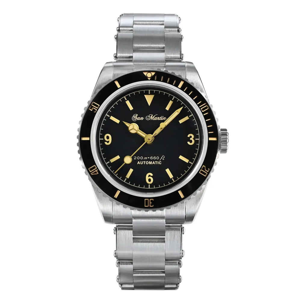 San Martin Men Watches 38mm Diver 6200 Retro Water Ghost Luxury Sapphire NH35 Automatic Mechanical Vintage Watch 20Bar Luminous