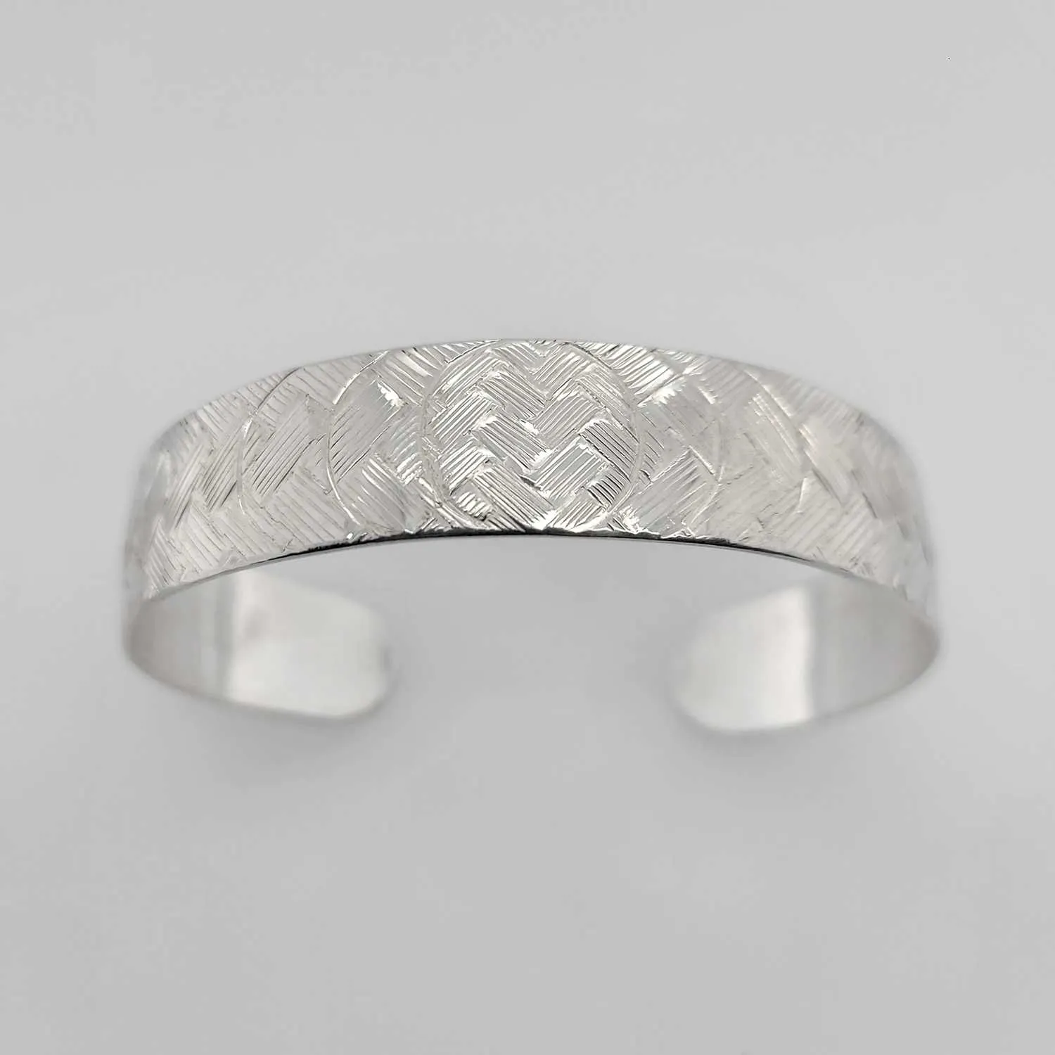 Silver 1/2" Solar Eclipse Bracelet