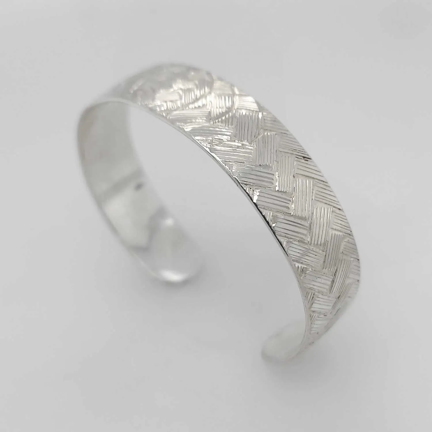 Silver 1/2" Solar Eclipse Bracelet