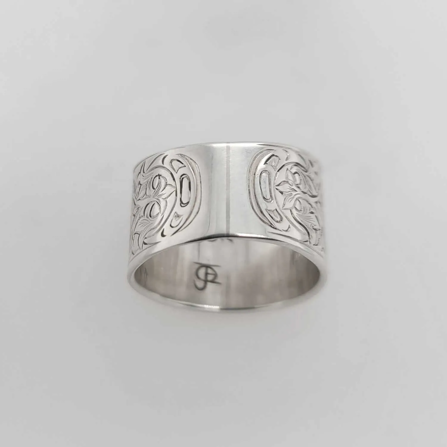 Silver Phases of the Moon Ring