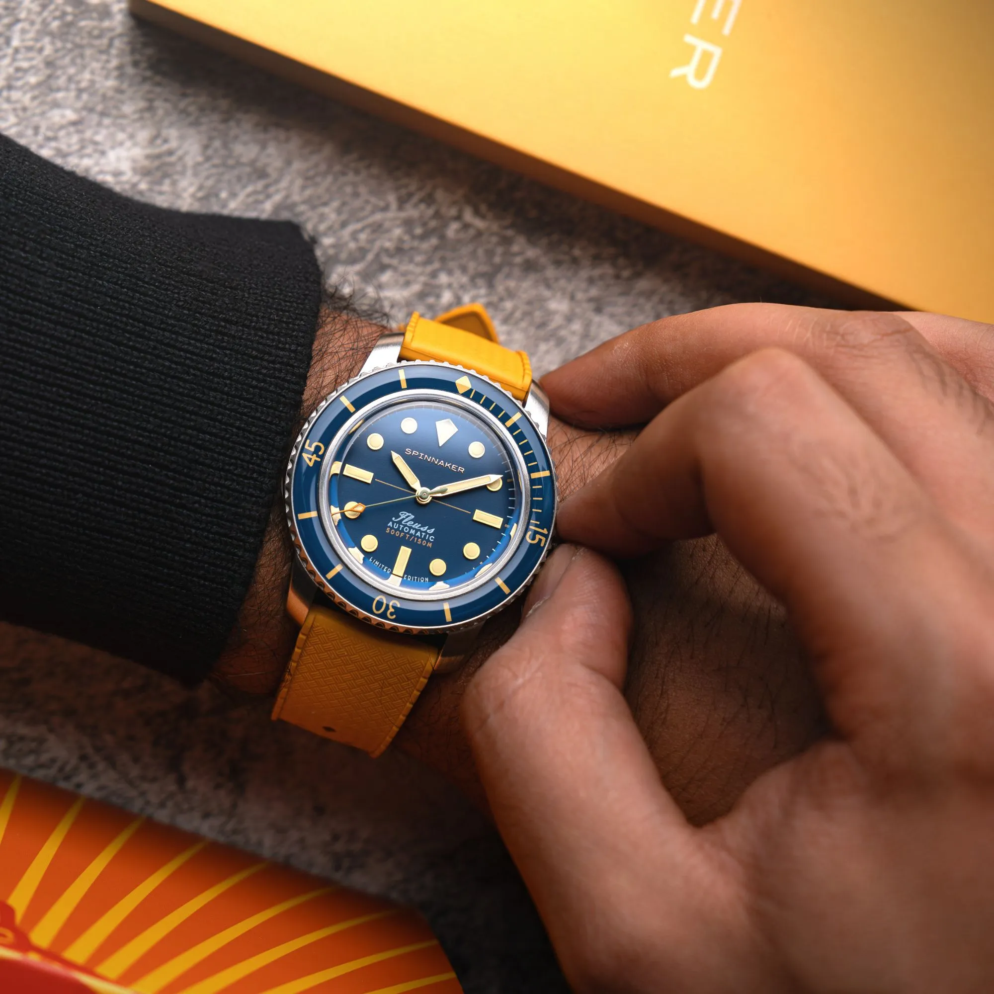 Spinnaker Fleuss 40 Automatic 145TH Limited Edition Ocean Blue Men's Watch SP-5133-33