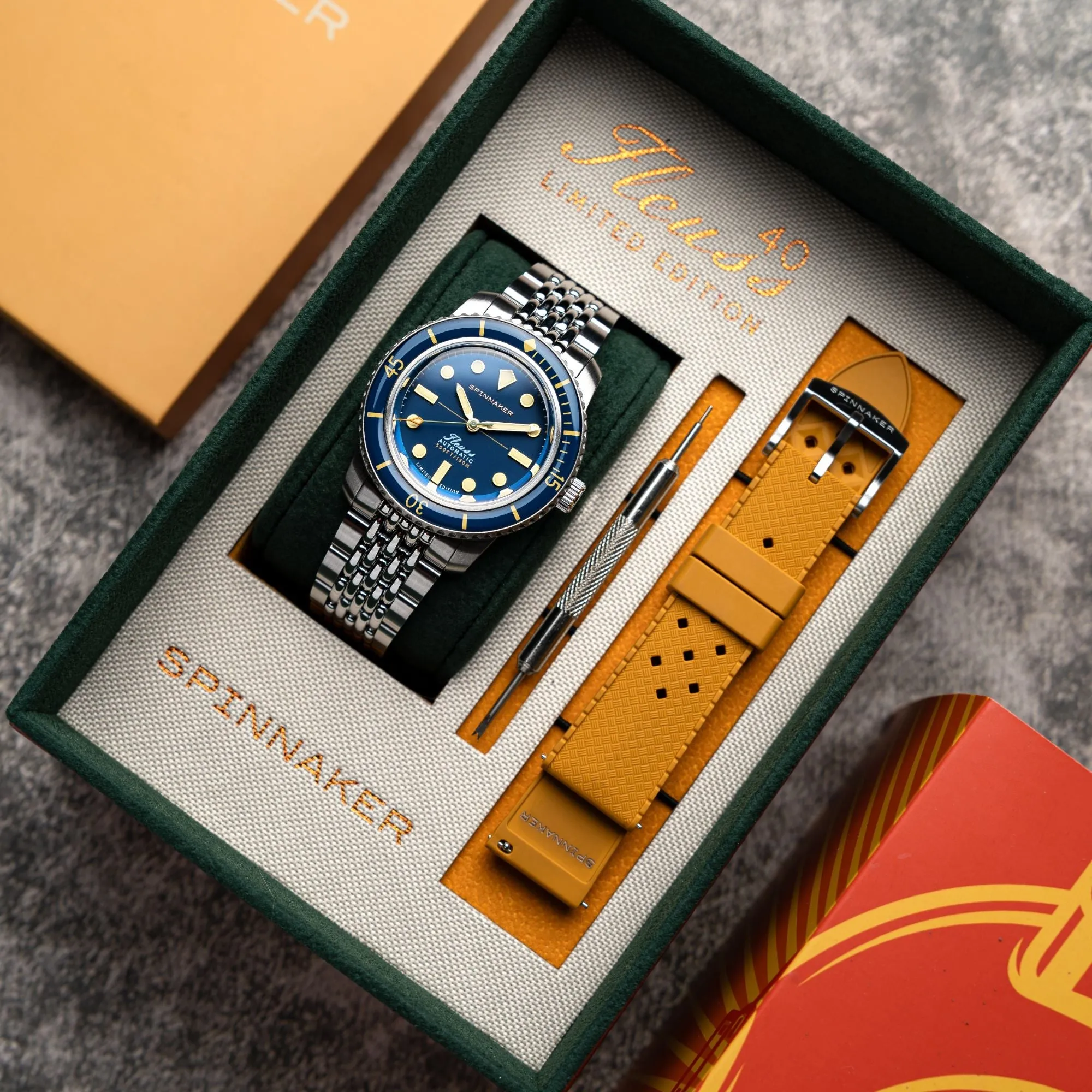 Spinnaker Fleuss 40 Automatic 145TH Limited Edition Ocean Blue Men's Watch SP-5133-33