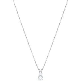 Swarovski Attract Trilogy Round Pendant Necklace - Women's White Round Crystal