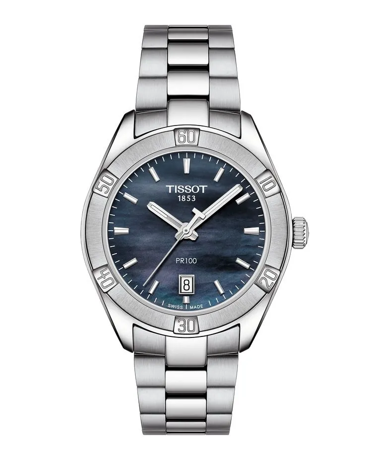 Tissot Ladies Mother-of-pearl Pr100 Stainless Steel Watch