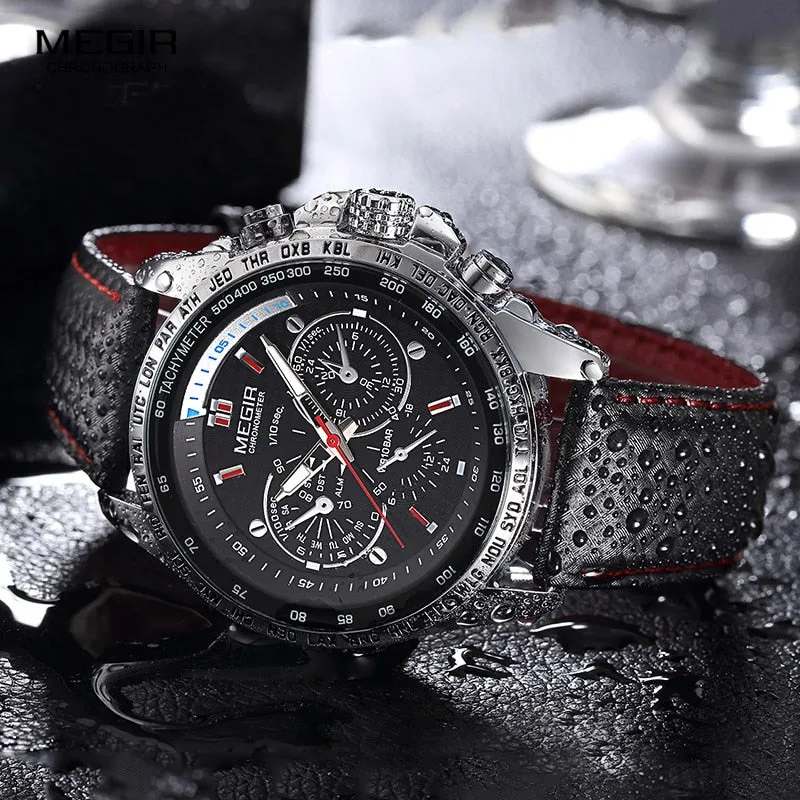 Top Luxury Quartz Watch Men Fashion Casual Luminous Waterproof Clock  from MEGIR Brand