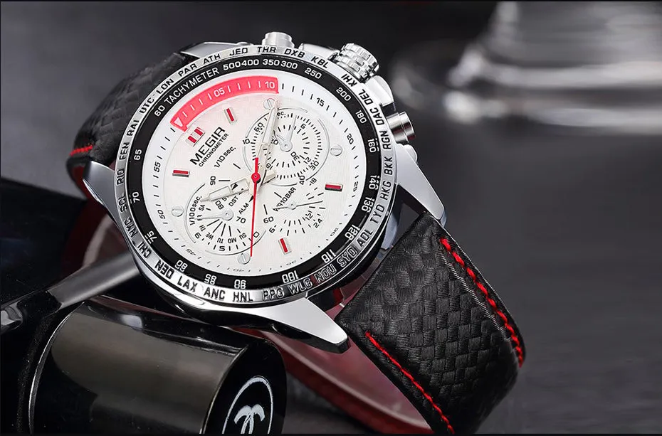 Top Luxury Quartz Watch Men Fashion Casual Luminous Waterproof Clock  from MEGIR Brand