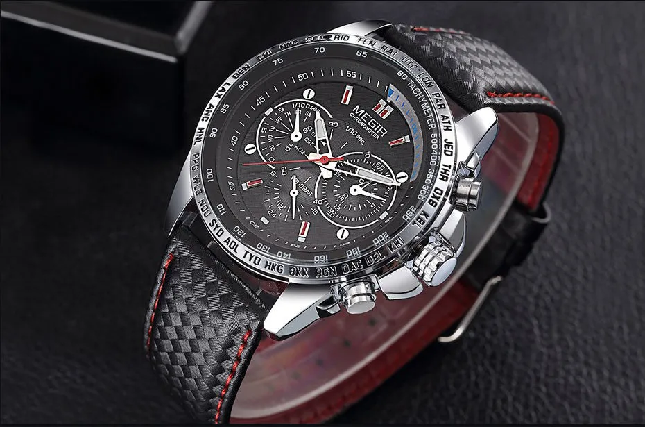Top Luxury Quartz Watch Men Fashion Casual Luminous Waterproof Clock  from MEGIR Brand