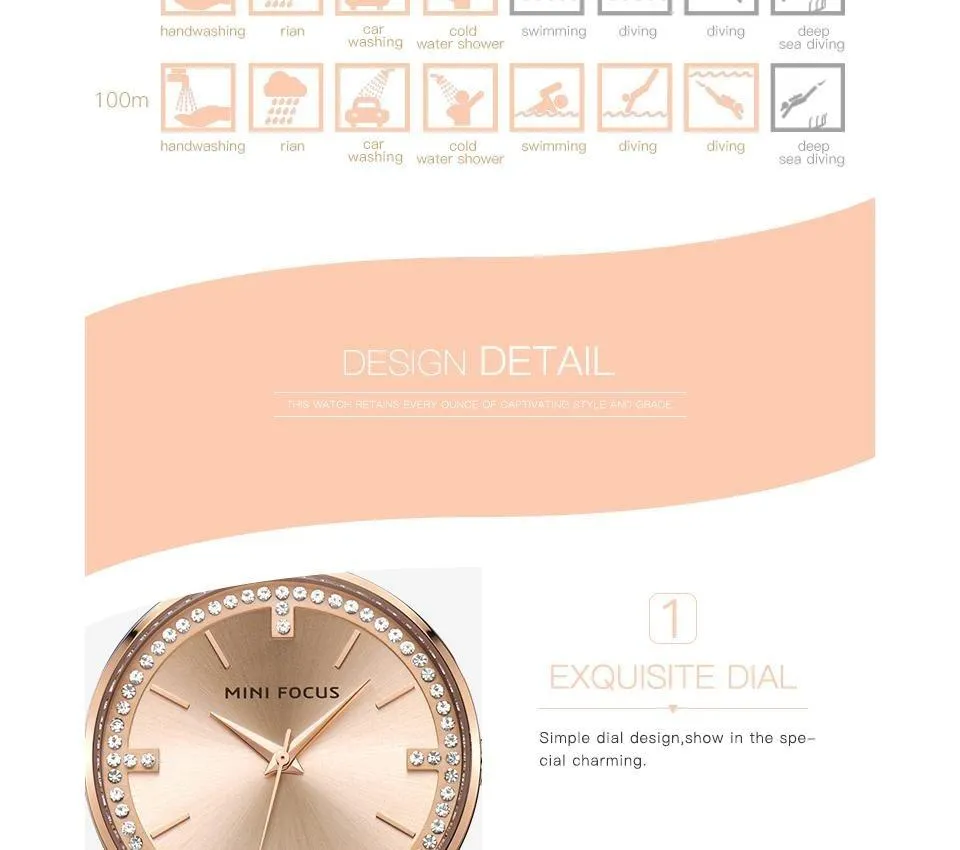 Ultrathin Rhinestone Diamond Quartz Women's Watches with Bracelet