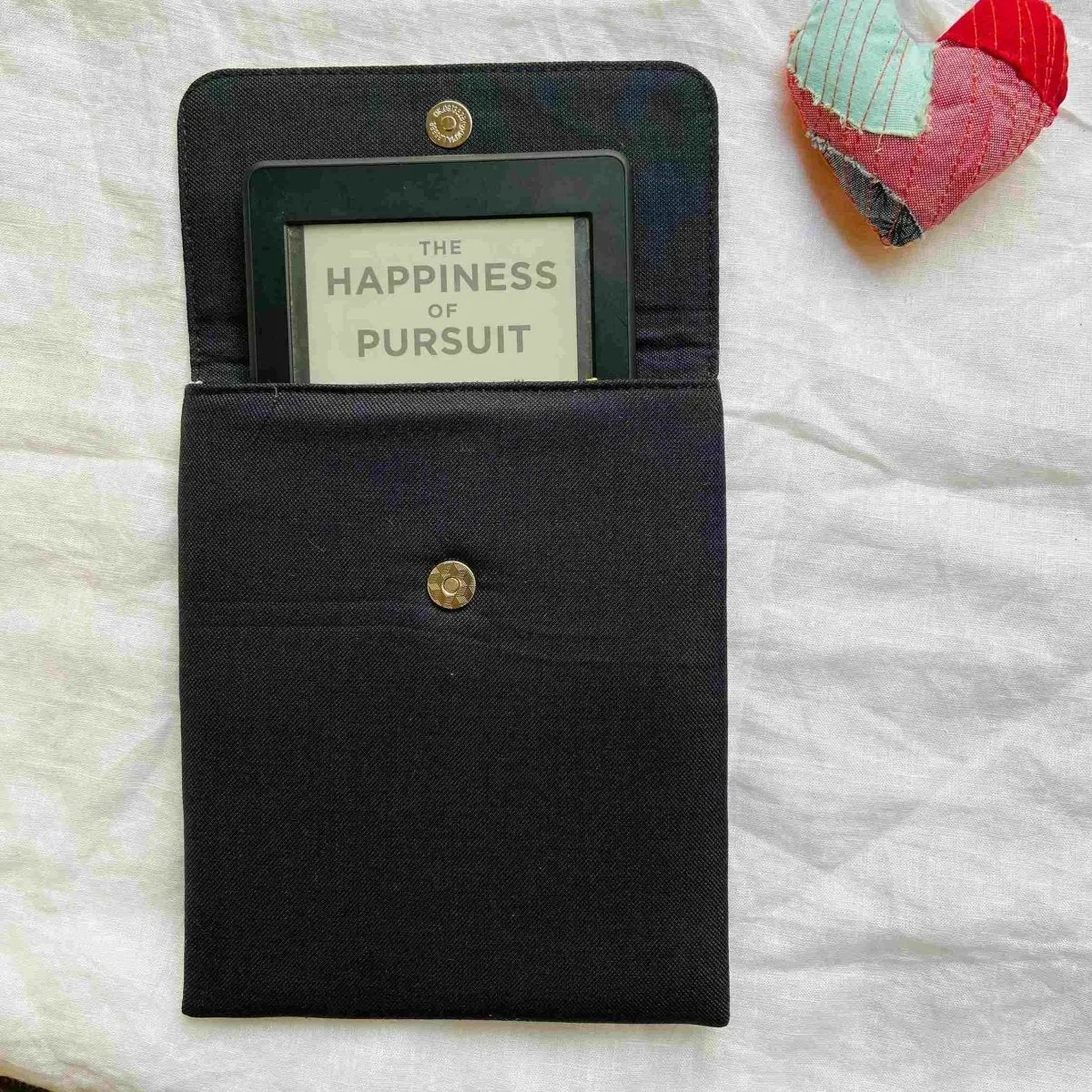 Unique Kindle Sleeve- Black with print- Fits all Kindle