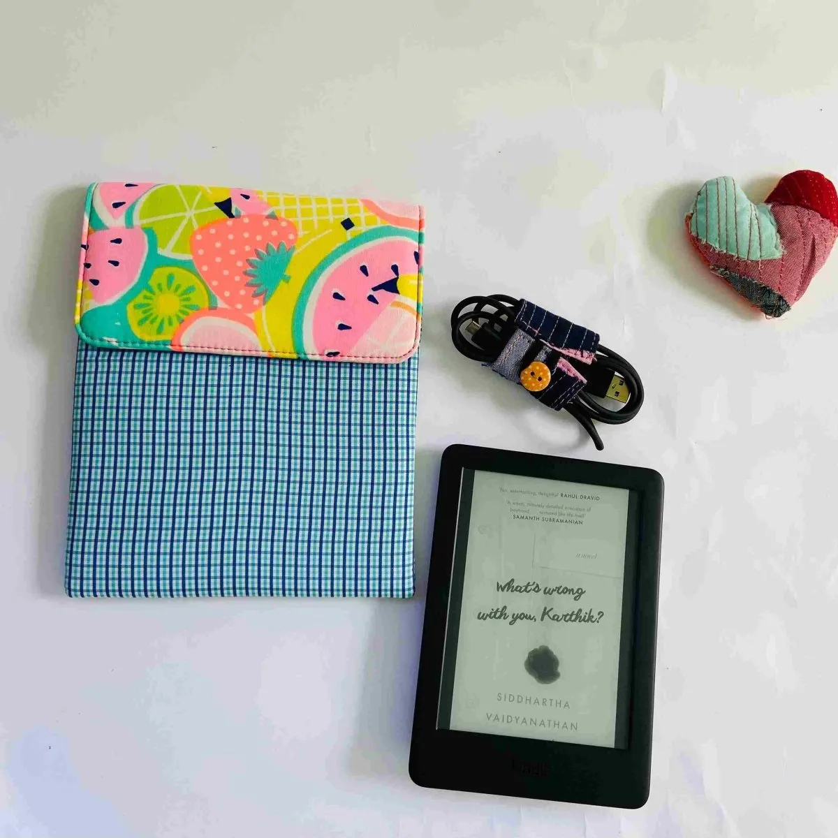 Unique Kindle Sleeve-Blue Checkers-Fits all Kindle