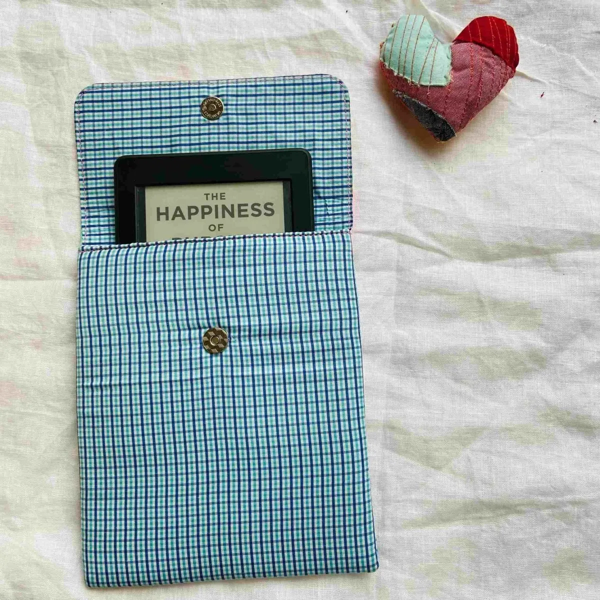 Unique Kindle Sleeve-Blue Checkers-Fits all Kindle