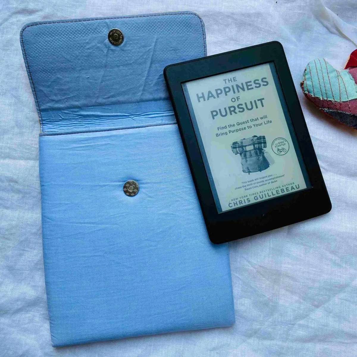 Unique Kindle Sleeve- Blue with Golden print- Fits all Kindle