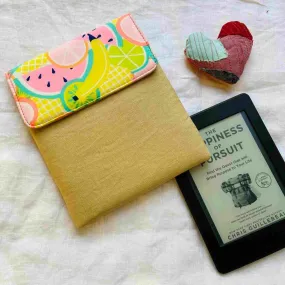 Unique Kindle Sleeve- Golden with print- Fits all Kindle