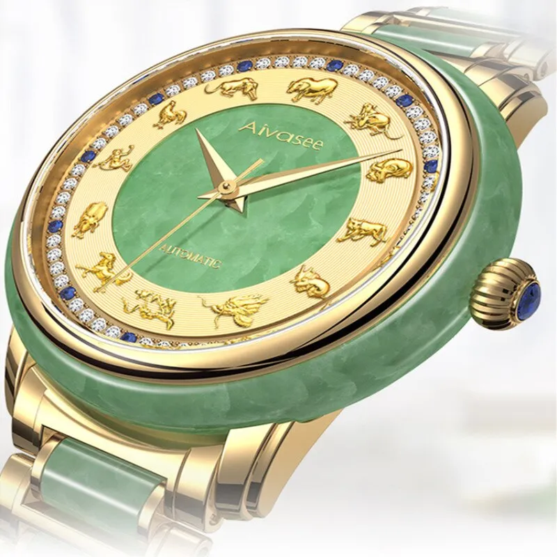 Unisex Fashion Sapphire Zodiac Scale Automatic Mechanical Watch