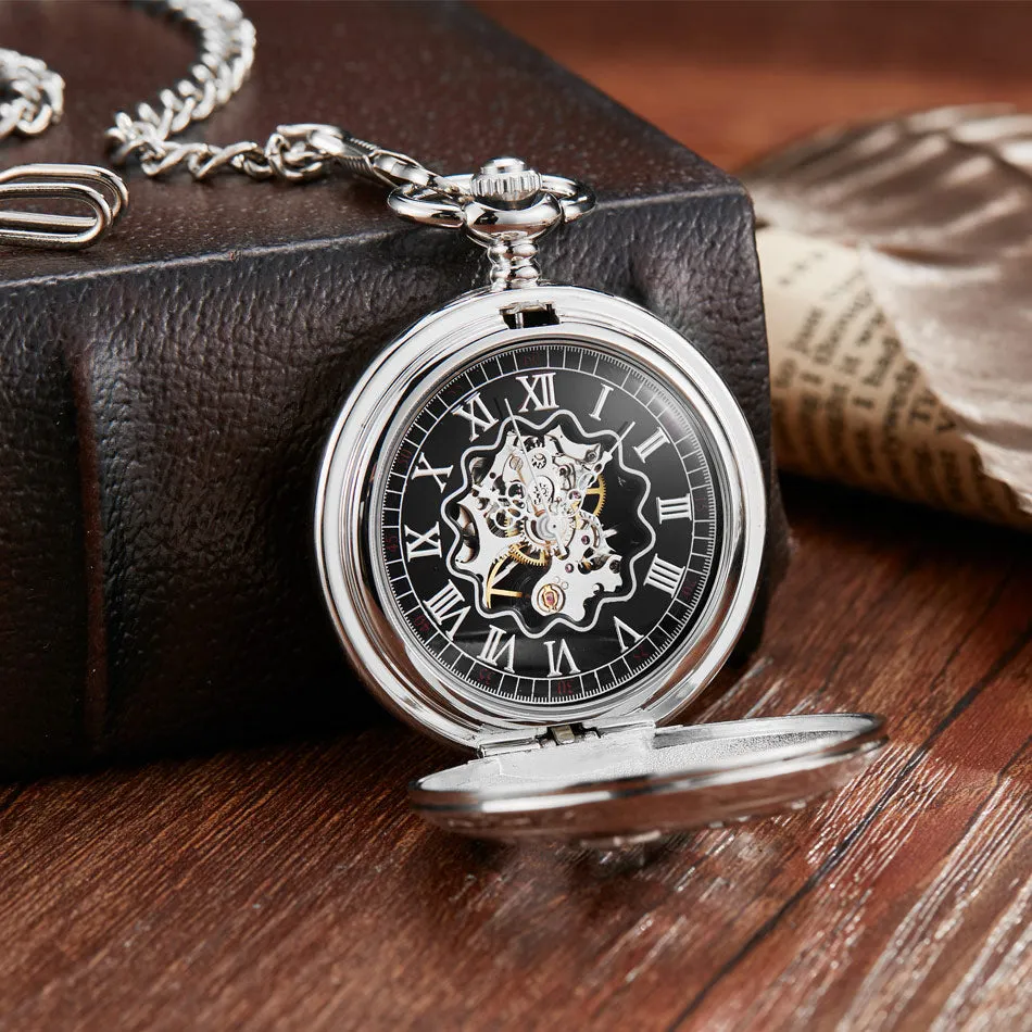 Unisex Retro Vintage Hollow the Hunger Games Mockingbird Pocket Watch