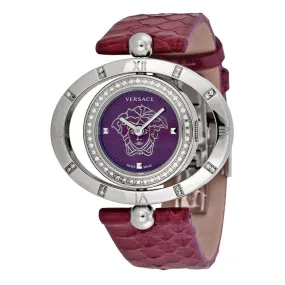 Versace Eon Ellipse Violet Dial Diamond Ladies Watch 91Q91FD702S702
