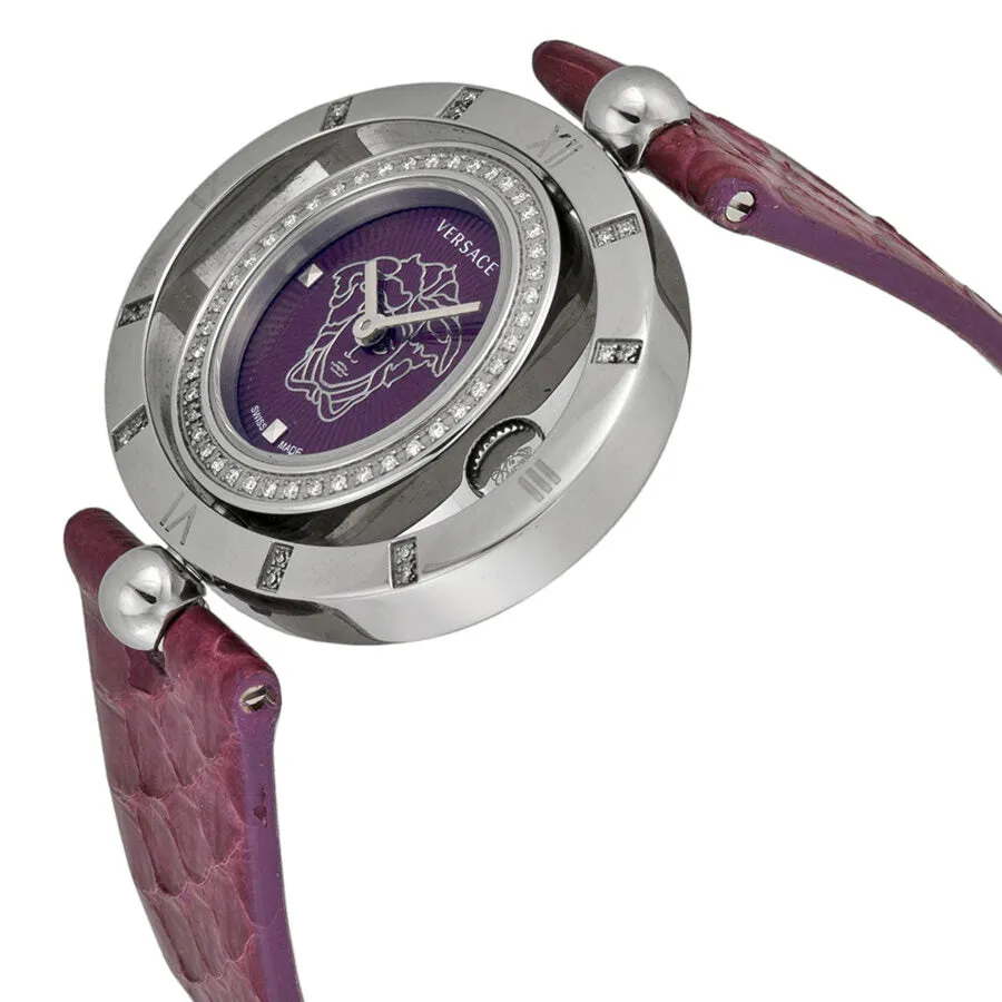 Versace Eon Ellipse Violet Dial Diamond Ladies Watch 91Q91FD702S702