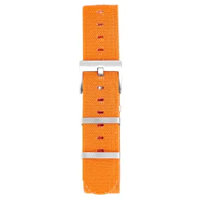 Watch Nato Strap 20mm Elasticated Nylon Orange