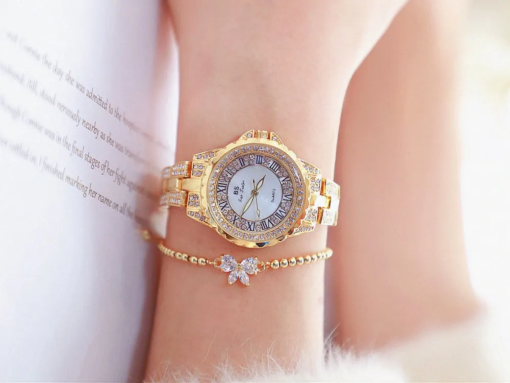 Women's Luxury Quartz Analog Stainless Steel Water Proof Watch